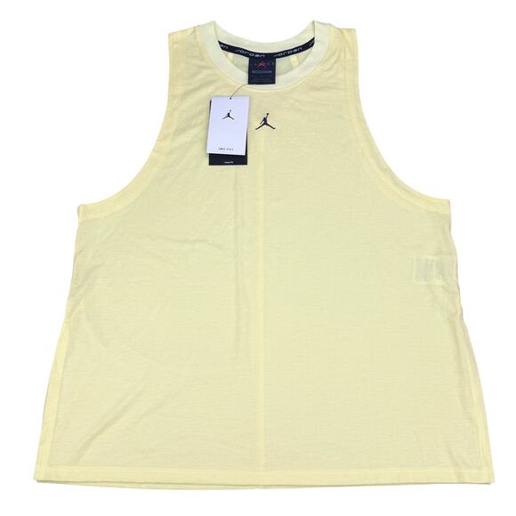 NWT JORDAN Sport Women's Diamond Tank Top Size Medium Citron Tint / Black - Picture 5 of 7